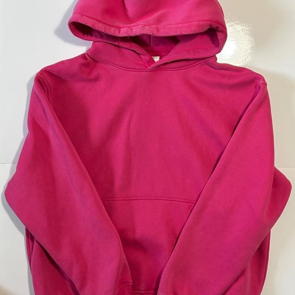Women's hot pink distressed hoodie